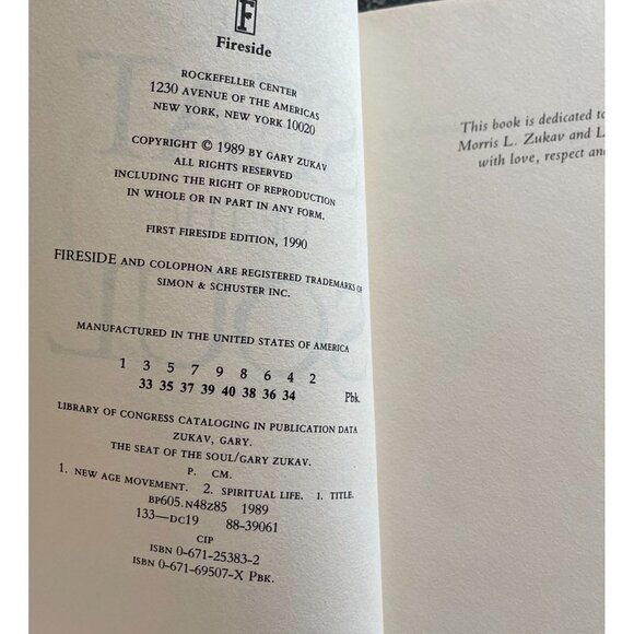 The Seat of the Soul by Gary Zukav Paperback 1989 Values of The Soul - Picture 3 of 5